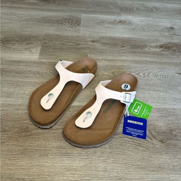 Birkenstock Gizeh Vegan Birko-Flor Birkibuc in Light Rose Pink - Picture 9 of 14